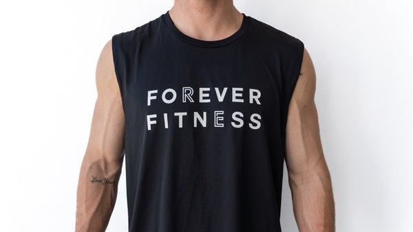 Forever Fitness Mens Active Tank Large Logo